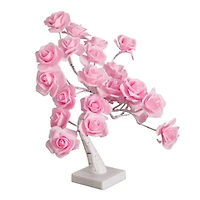 2ft. Pre-Lit Artificial Valentine's Day Twig Tree with 24 Rose Shaped LED Lights