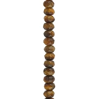 Yellow Tiger's Eye Faceted Rondelle Beads, 6mm by Bead Landing™