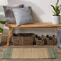 DII® Artichoke With Natural Jute Stripes Hand-Loomed Rug, 2ft. x 3ft.