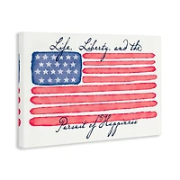 Stupell Industries All American Patriotic Phrase Canvas Wall Art