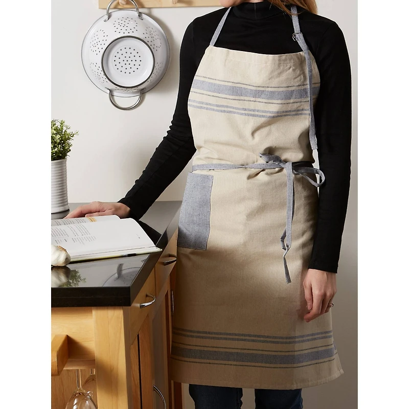 DII® Nautical Blue French Stripe Chef Apron