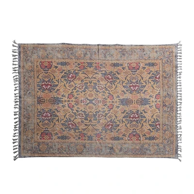 Hello Honey® Cotton Chenille Distressed Print Rug with Fringe