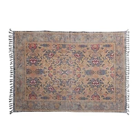 Hello Honey® Cotton Chenille Distressed Print Rug with Fringe