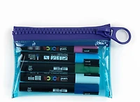 Everything Mary Blue & Purple Transparent Zipper Pouch