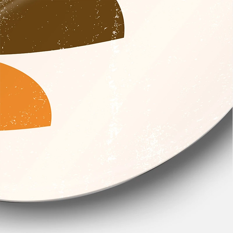 Designart - Abstract Minimal Sun and Moon In Earth Tones I