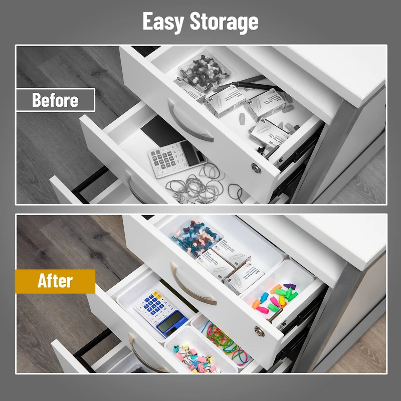 Mind Reader 25-Piece Drawer Organizer Set, Storage Trays