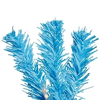 4ft. Pre-Lit Medium Sky Blue Pine Artificial Christmas Tree, Clear Lights