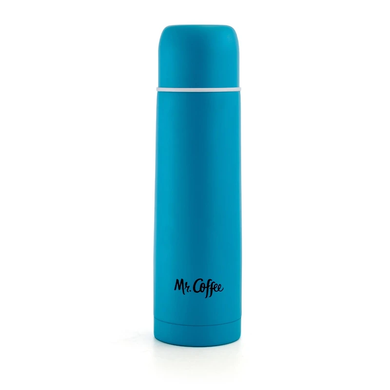 Mr. Coffee Javelin 16oz. Blue Stainless Steel Thermal Travel Bottle