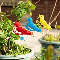 Glitzhome® 16" Metal Bird Welcome Yard Stake Set