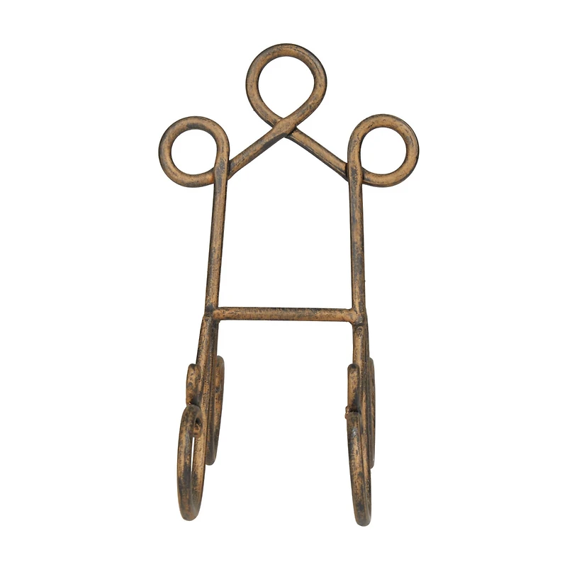 9" Brown Metal Traditional Easel