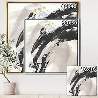 Designart - Glam Painted Arcs IV - Transitional Framed Canvas