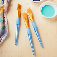 Craft Smart® Large Brush Variety Set Golden Taklon, 3 Pieces