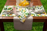 DII® Lemon Bliss Print Outdoor Table Runner 14x108 inches