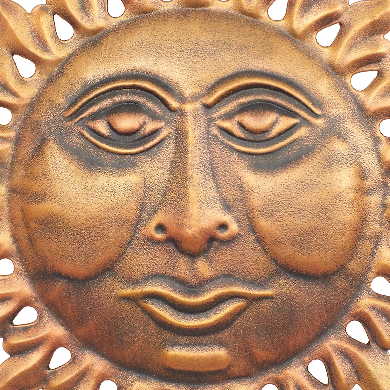 19" Brown Metal Eclectic Sun Wind Chime