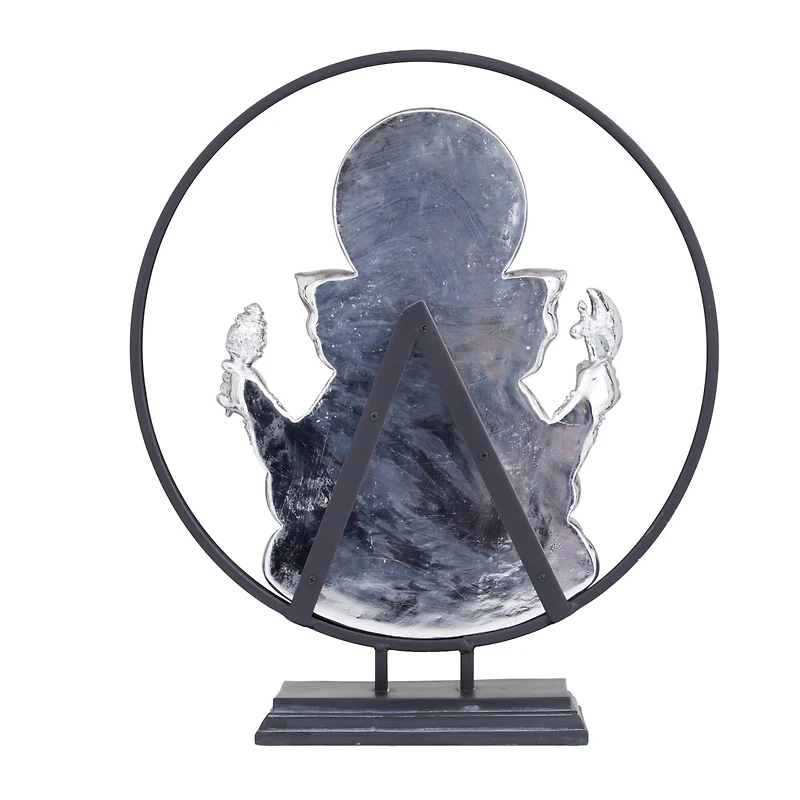 22" Black Polystone Eclectic Buddha