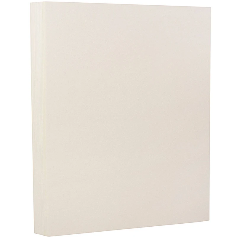 JAM Paper Strathmore Natural White Wove 8.5" x 11" Extra Heavy-Weight Cardstock, 25 Sheets