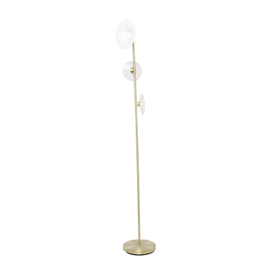 Gold Iron Modern Floor Lamp, 67" x 10" x 10"