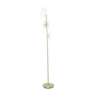 Gold Iron Modern Floor Lamp, 67" x 10" x 10"