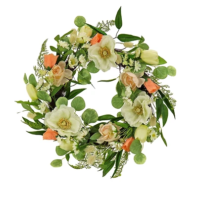 22" Tulip, Poppy, & Buttercup Wreath