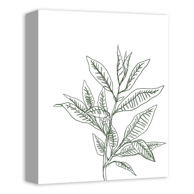 Modern Leaves 11" x 14" Canvas Wall Art