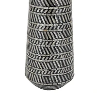 Black Shell Contemporary Vase, 28" x 10" x 10"