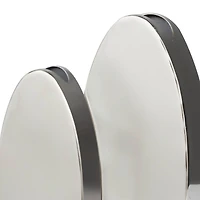 The Novogratz Silver Stainless Steel Vase with a Sleek Mirror Finish Set