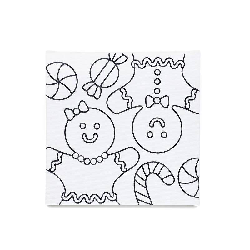 5" x 5" Gingerbread Cookies Canvas Painting Kit by Artist's Loft™