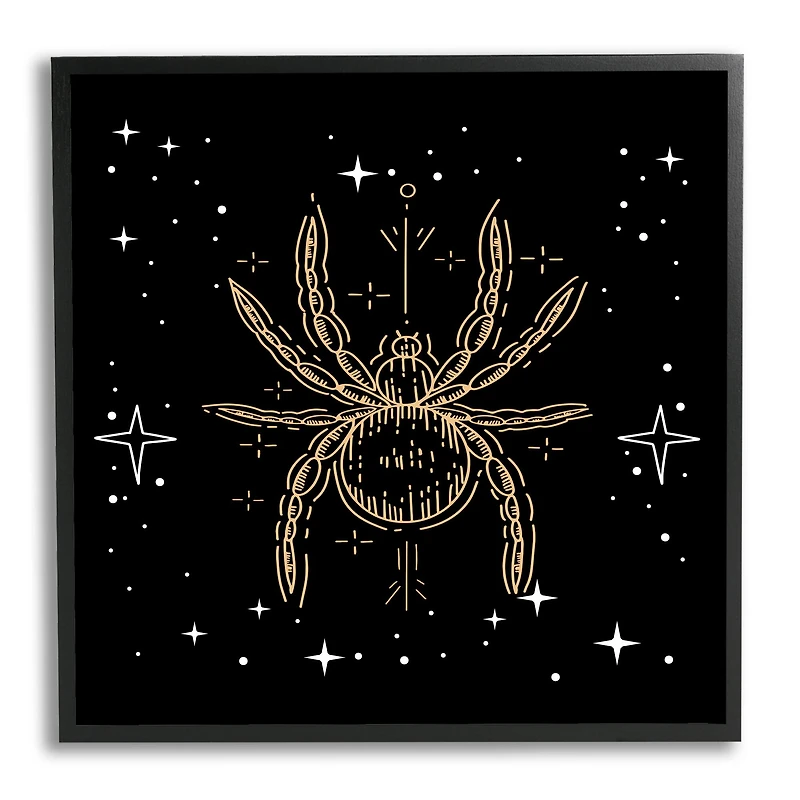 Stupell Industries Starry Halloween Spider Insect Framed Giclée Wall Art