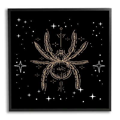 Stupell Industries Starry Halloween Spider Insect Framed Giclée Wall Art