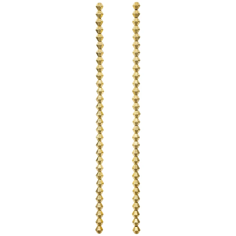 Gold Metal Faceted Round Beads, 4mm by Bead Landing™
