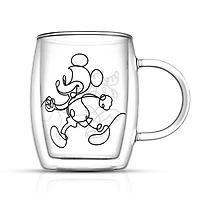 JoyJolt® Disney® 5.4oz. Mickey & Pluto Aroma Glass Mugs, 2ct.