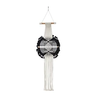 Black Fabric Bohemian Wall Decor, 15" x 1" x 50"