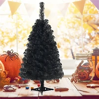 Costway 3ft. Unlit Matte Black Artificial Christmas Tree