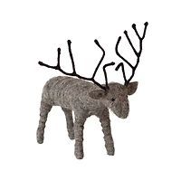 Hello Honey® 8" Gray Handmade Wool Felt and Wire Reindeer