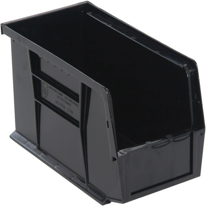 Quantum Storage Systems® Black 10.875" x 5.5" x 5" ULTRA Stack & Hang Bins, 12ct.