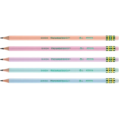 Ticonderoga® No.2 HB Pastel Wood-Cased Pencil Set