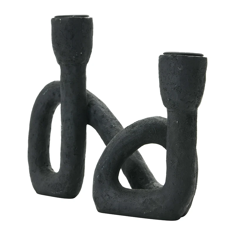 Hello Honey® 8.5" Black Resin Taper Holder