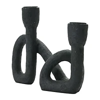 Hello Honey® 8.5" Black Resin Taper Holder