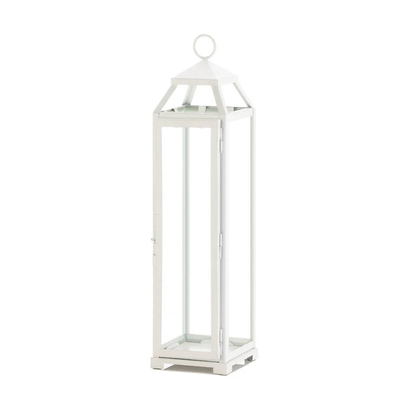 22" Country White Open Top Lantern