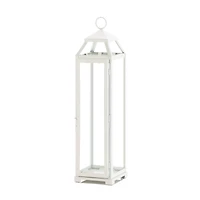 22" Country White Open Top Lantern