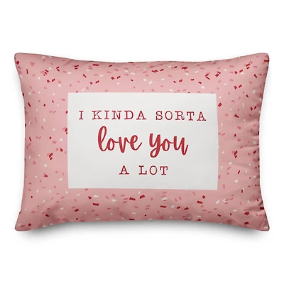 Really Love You Confetti Throw Pillow, 14" x 20"