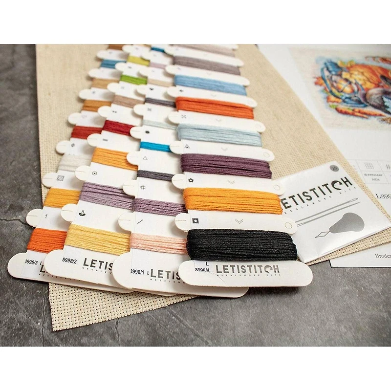 LetiStitch Autumn with a Rabbit Counted Cross Stitch Kit