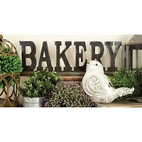 23" Black Wood Industrial Bakery Tabletop Sign