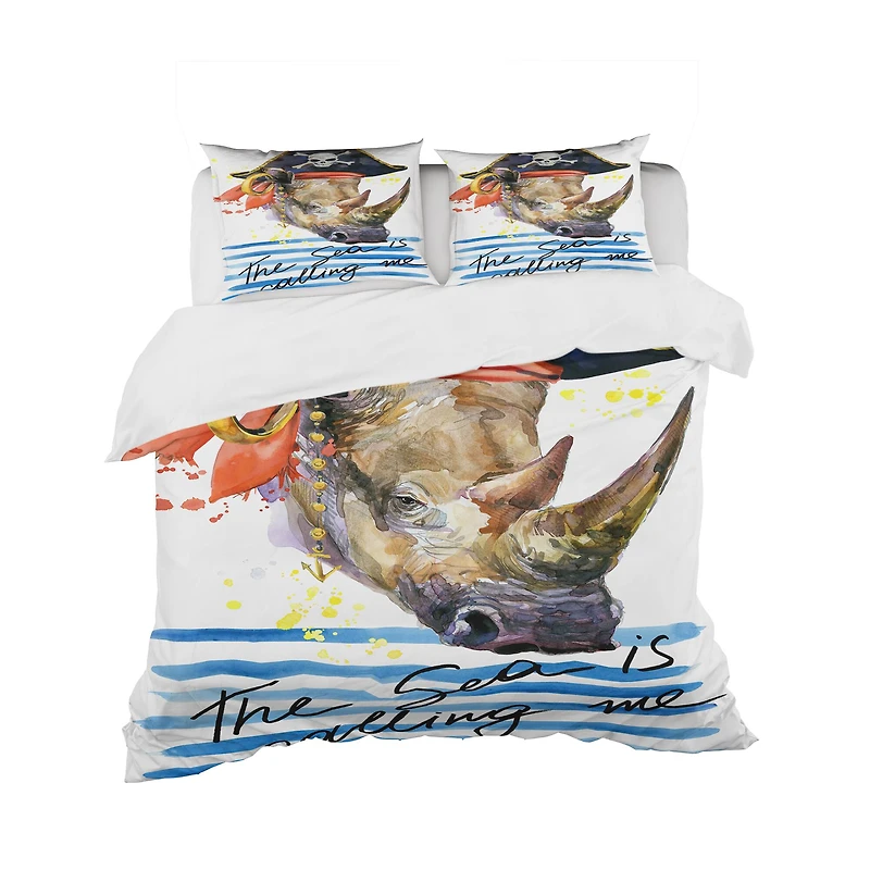 Designart 'Pirate Animal in Hat The Sea Is Calling Me