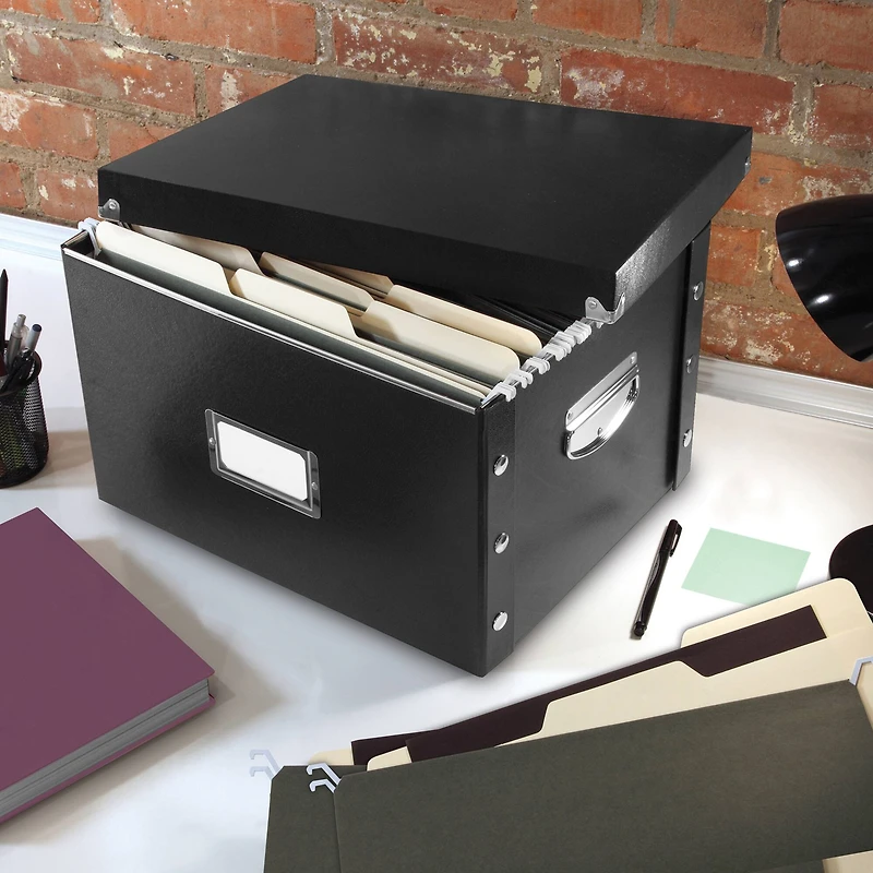 Snap-N-Store Black Legal Letter File Box