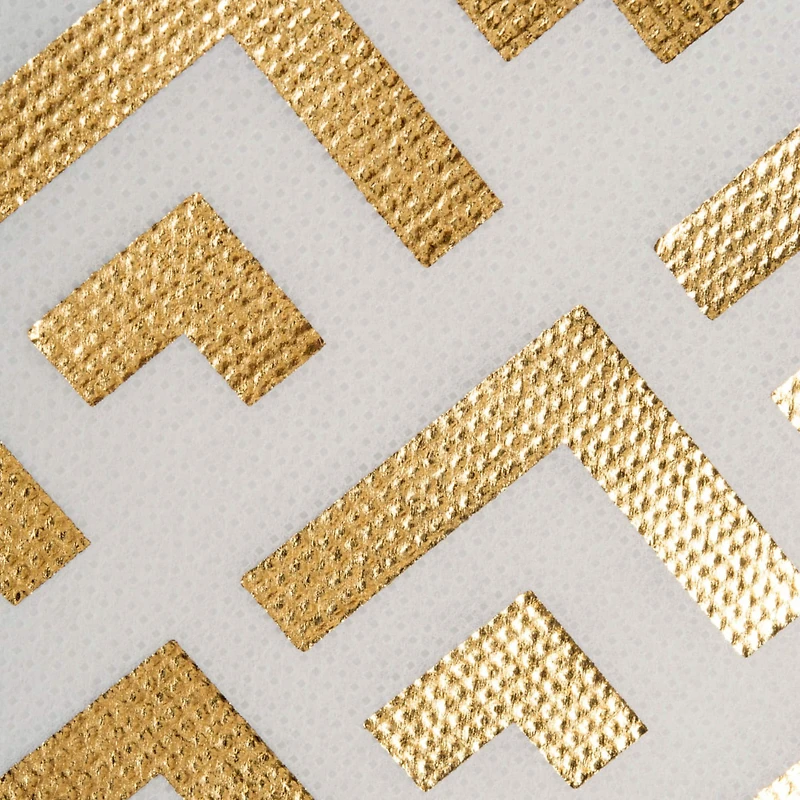 DII® 13" Nonwoven Polyester White & Gold Double Diamond Storage Cube, 2ct.