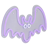 15" Purple LED Neon Style Purple Bat Halloween Window Silhouette