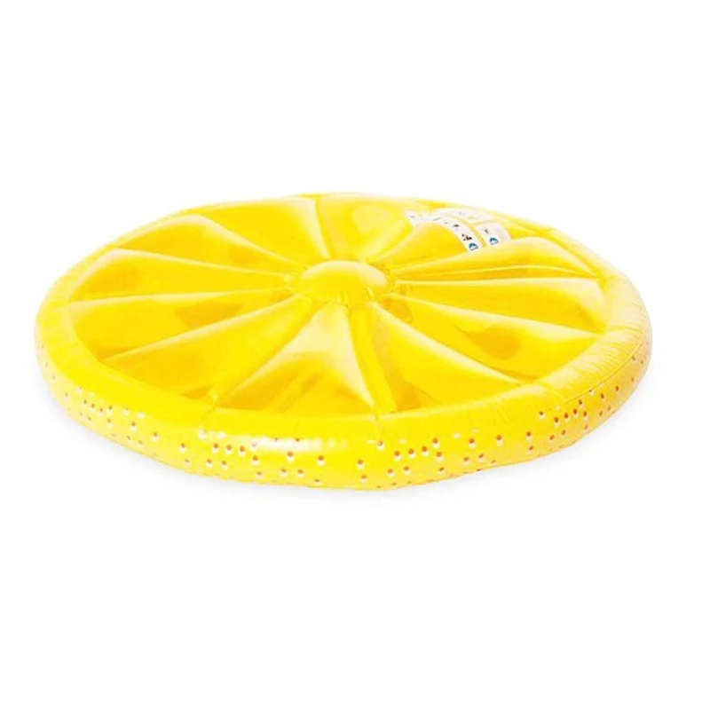 Pool Central 5ft. Inflatable Lemon Fruit Slice Lounger Raft