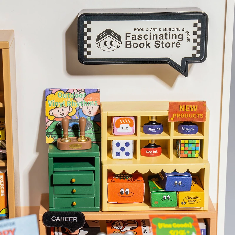 Rolife® Super Creator Fascinating Book Store DIY Miniature Kit