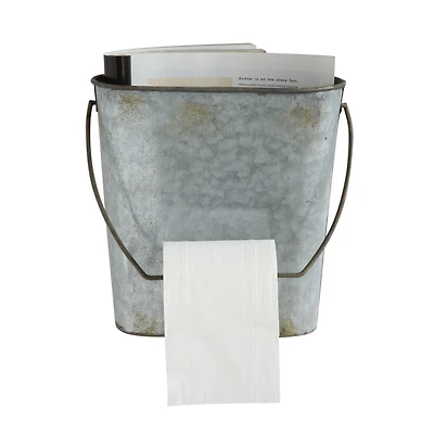 Hello Honey® Magazine & Toilet Paper Wall Tin Bucket